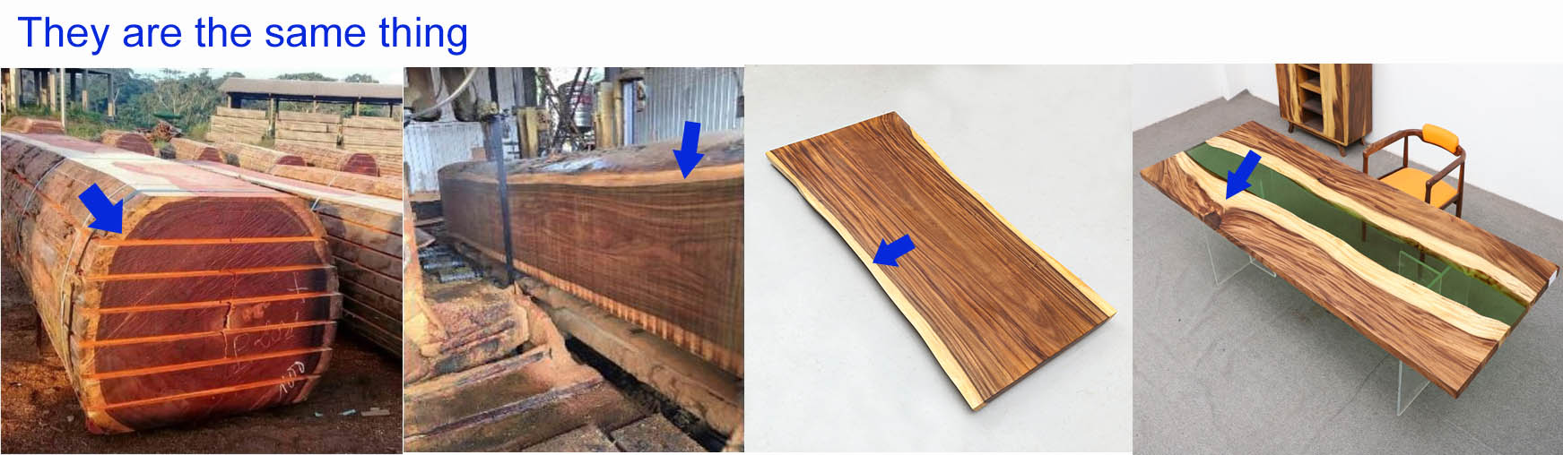 Something you need to know about live edge on river table made of parota walnut / rain tree / monkey pod - MOOKA FURNITURE