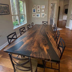 10feet Luxury bookmatch slab table solid wood dining table for 10-12 people