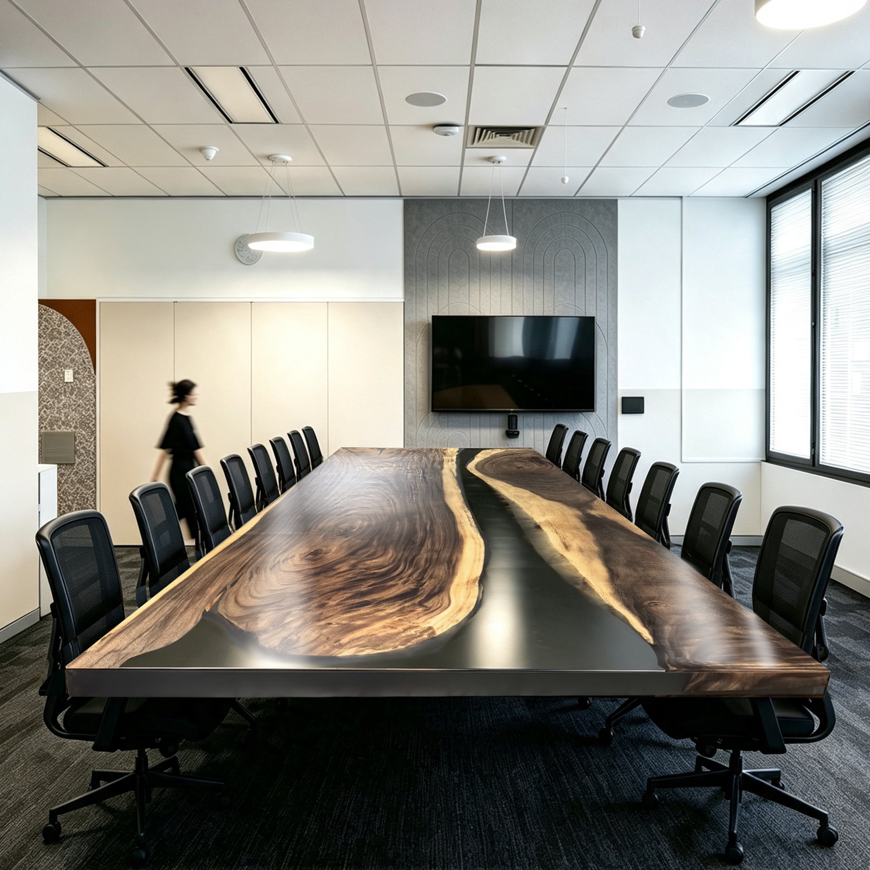 Bespoke luxury conference table for 12-14 seats big meeting room table communal table