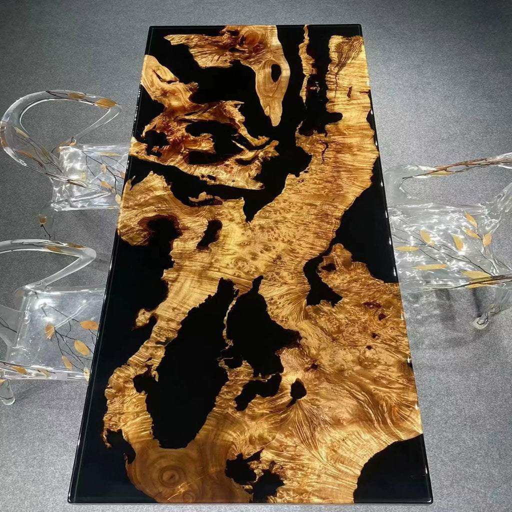 Custom made table top 120“ x 47” (Gold Camphorwood) for Mark Fischer - MOOKA FURNITURE