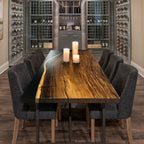 One-of-a-Kind two tone solid wood epoxy dining table for 8 people - MOOKA FURNITURE