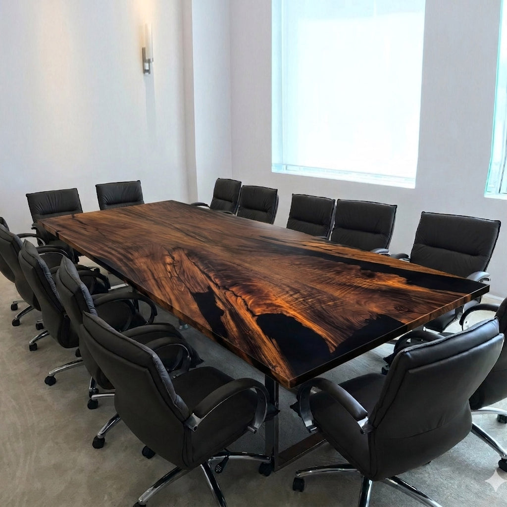 10feet Luxury bookmatch slab table one of a kind meeting table for 10-12 seats