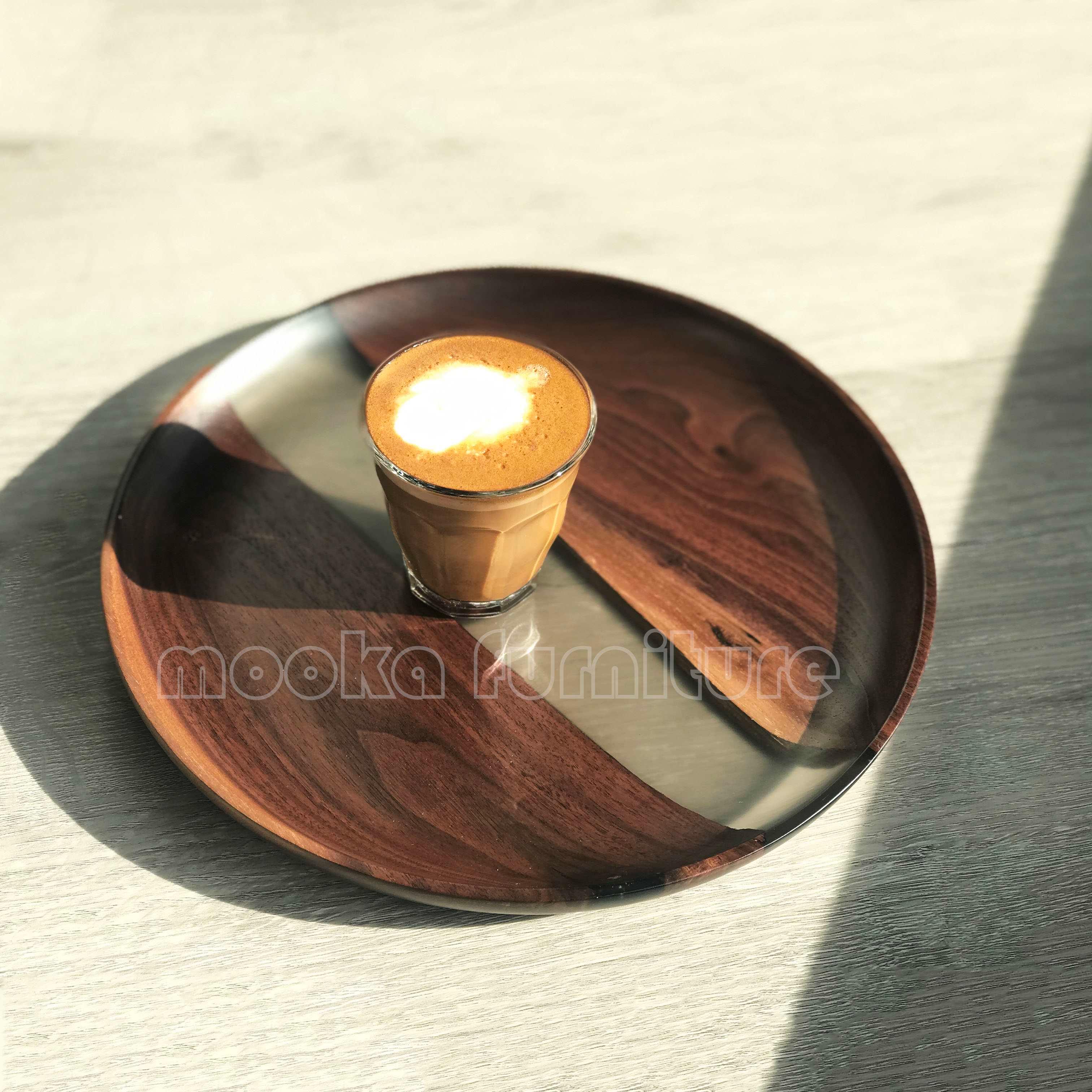 BLACK WALNUT RESIN TRAY FREE SHIPPING MKTY011-24B - MOOKA FURNITURE