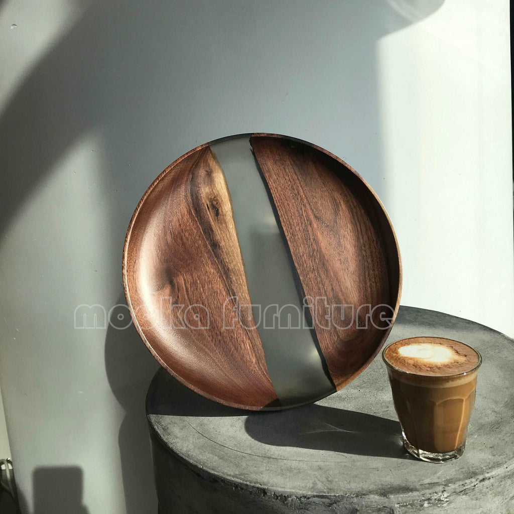 BLACK WALNUT RESIN TRAY FREE SHIPPING MKTY011-24B - MOOKA FURNITURE