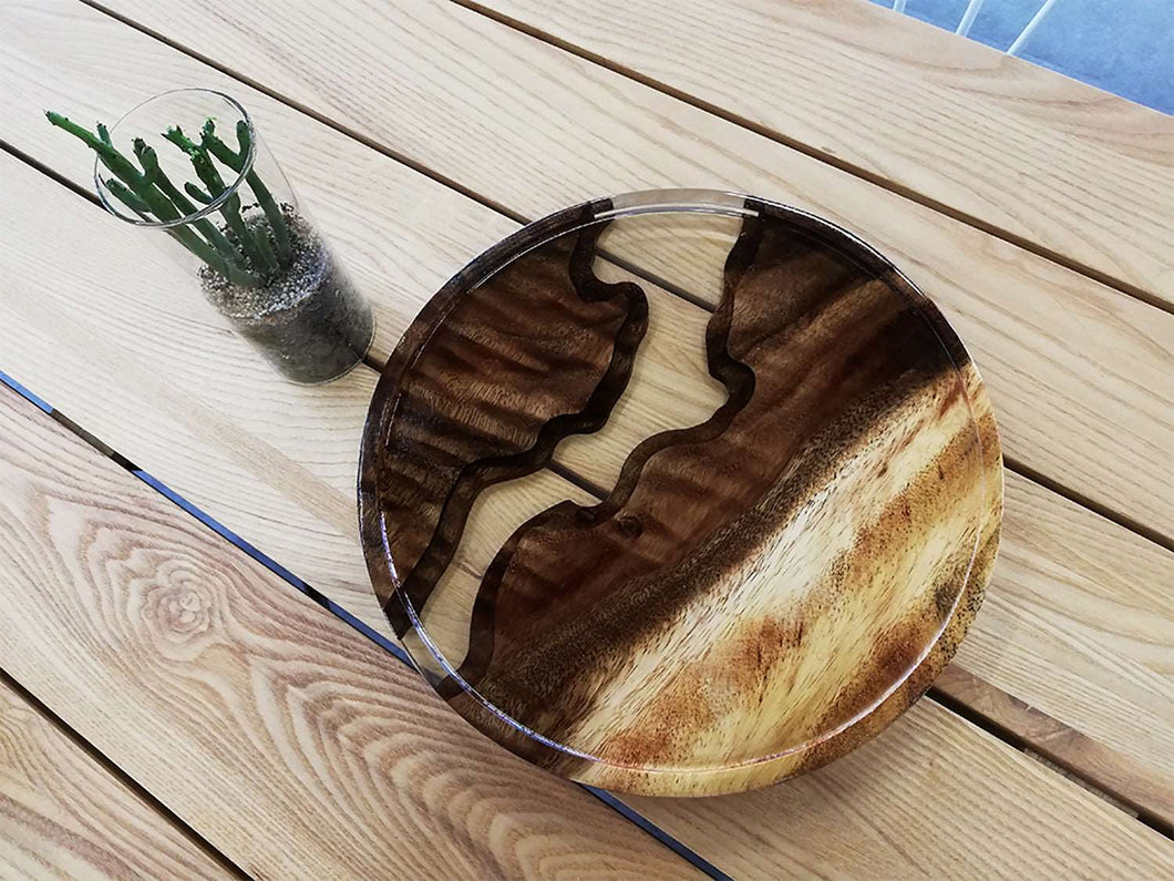 Resin wood coffee tray serving tray3 - MOOKAFURNITURE