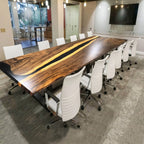 12-14 person conference table 145inch solid wood river table boardroom table - MOOKA FURNITURE