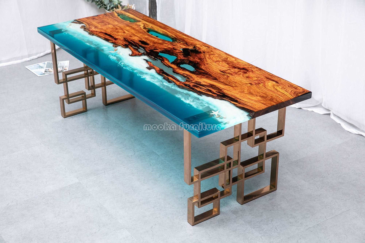 Ocean resin table - MOOKAFURNITURE