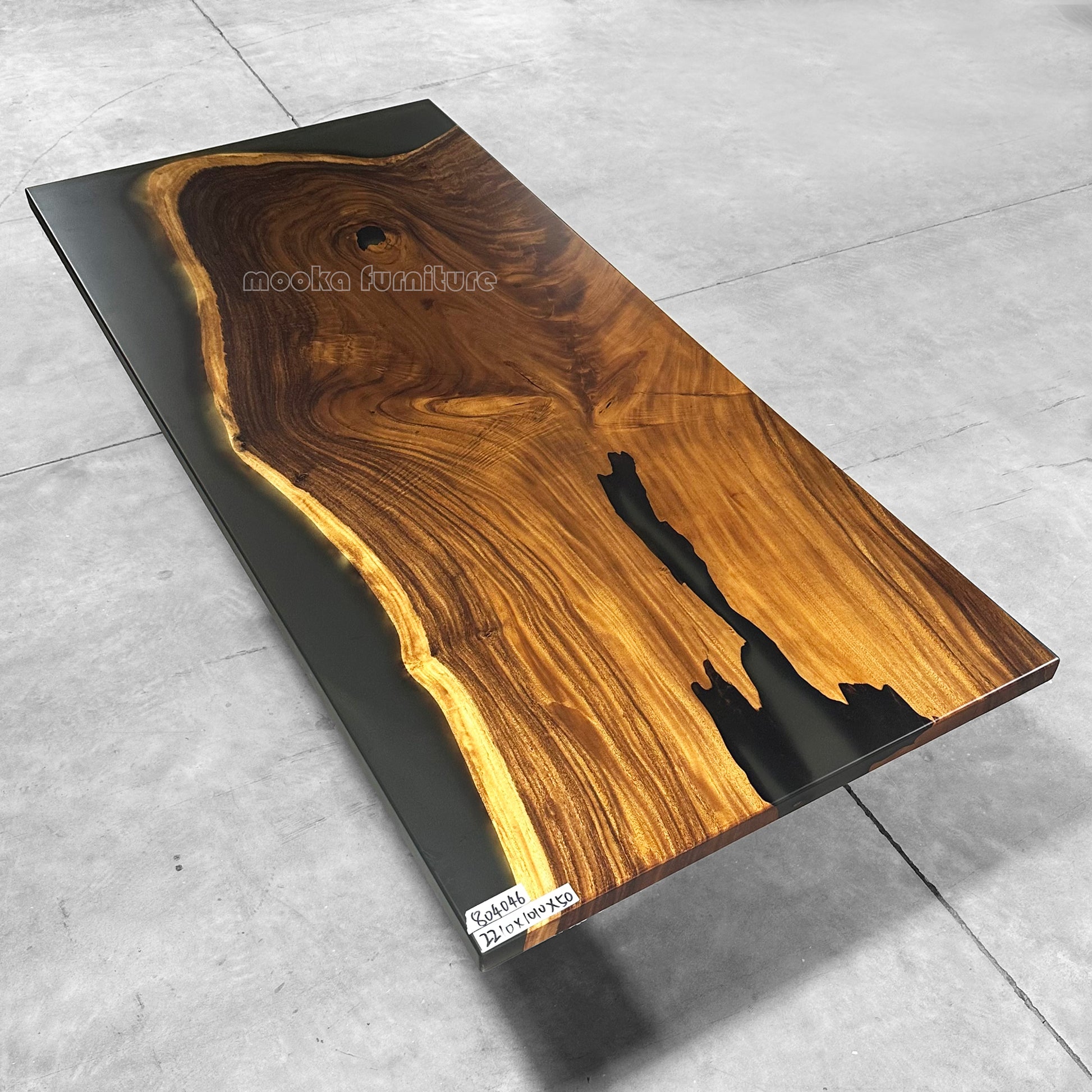 Resin Wood Dining Table - MOOKAFURNITURE