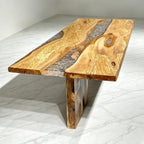 Luxury Italian olive wood river table heirloom table dining table for 8 seats