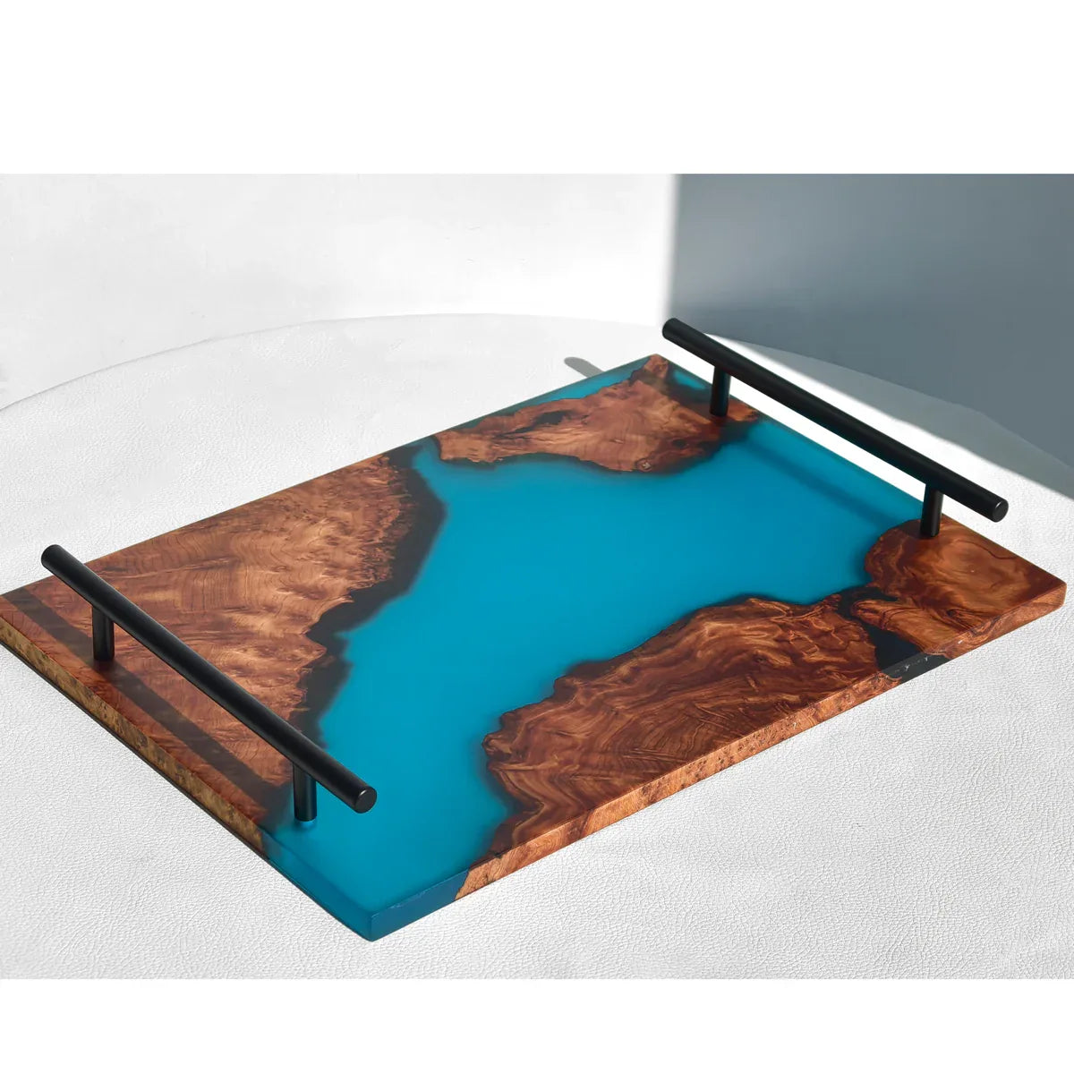 Boutique serving tray kitchen Cheese epoxy wood Board with handles best gift with gift box - MOOKA FURNITURE