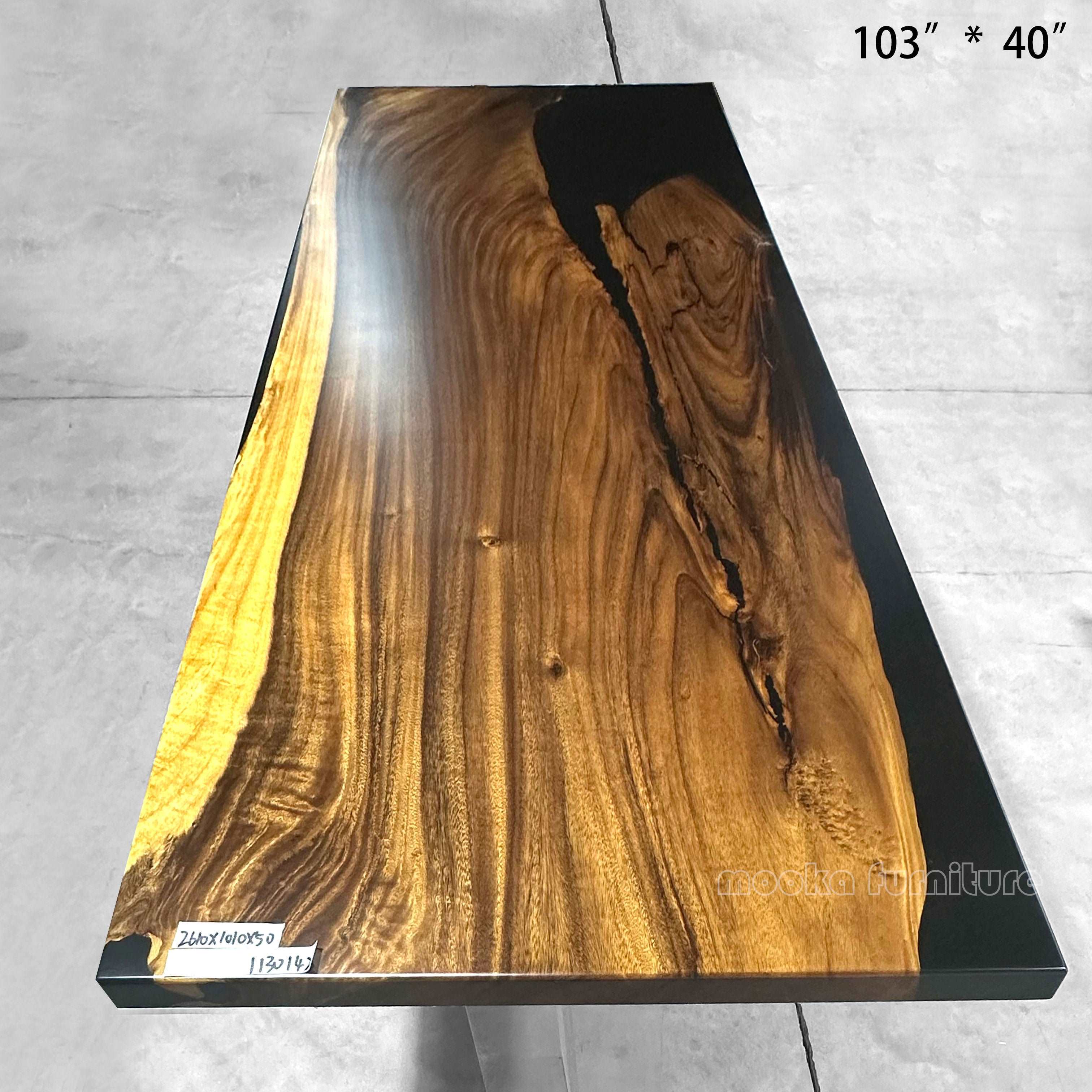 Resin Wood Dining Table - MOOKA FURNITURE