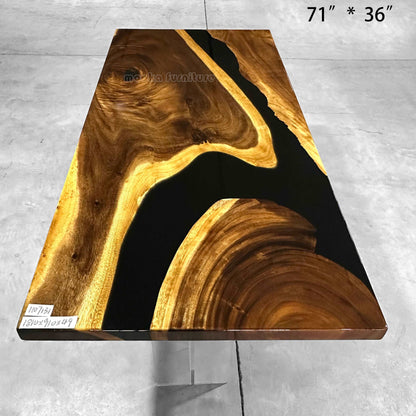 Resin Wood Dining Table - MOOKA FURNITURE