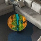 Impressive unique Landscape epoxy diorama resin wood art coffee table - MOOKA FURNITURE