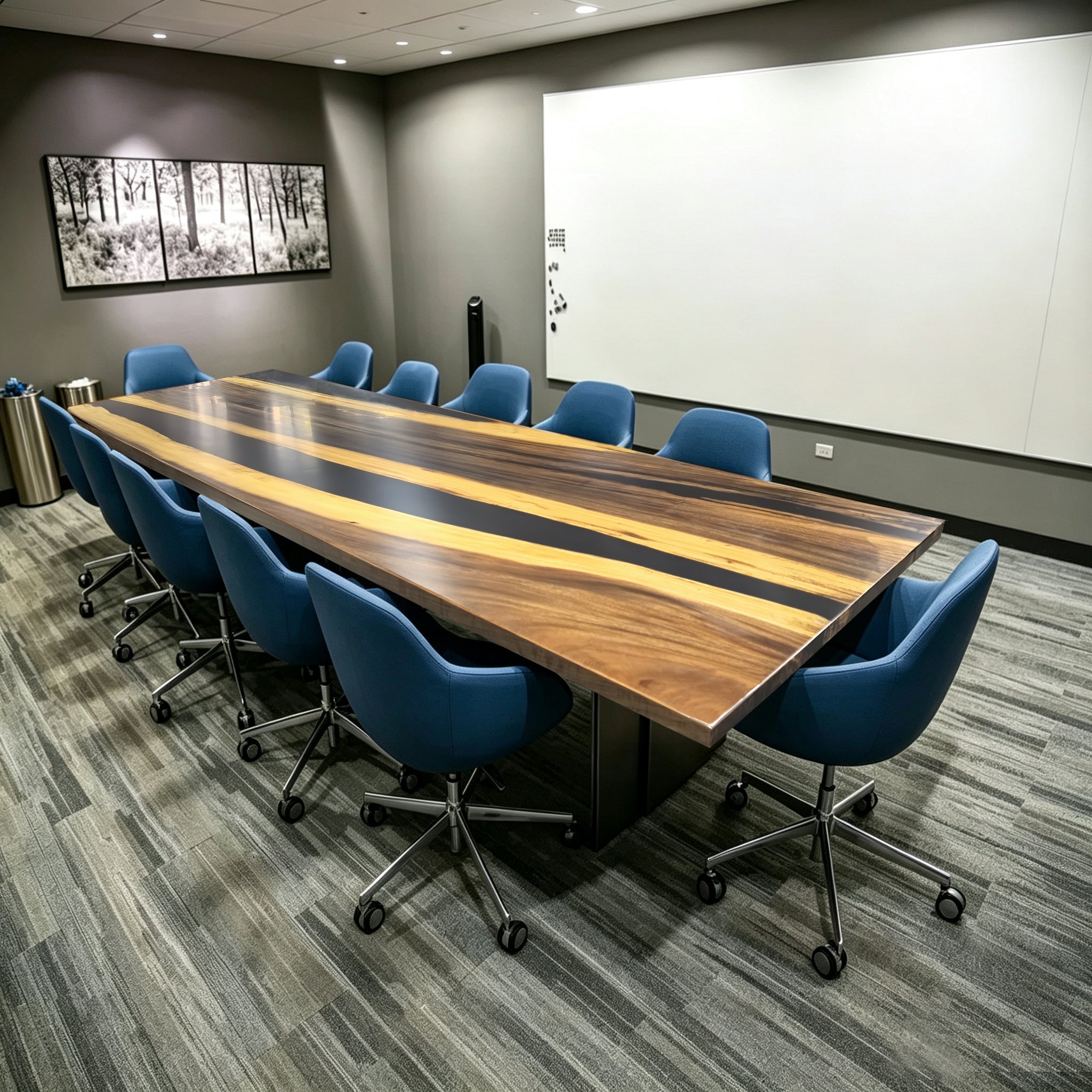Custom made ready to ship 12ft boardroom table conference table for 12 people