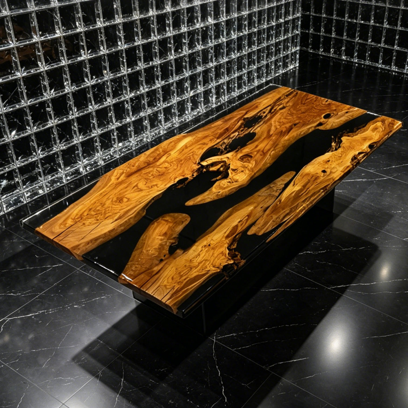 Luxury Italian olive wood river table heirloom table dining table for 8 seats