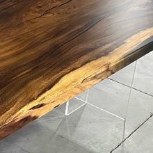 Load image into Gallery viewer, Walnut wood resin river dining table