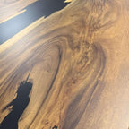 Exotic wood slabs unique design river table for 10 seater - MOOKA FURNITURE