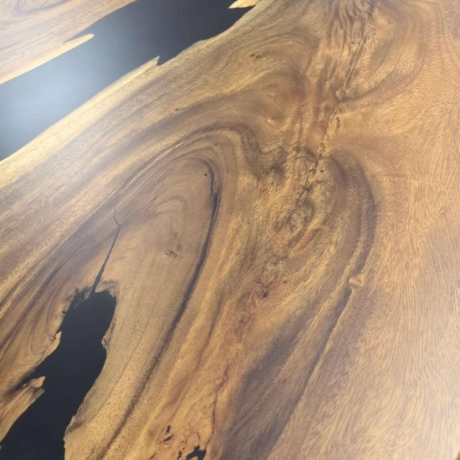Exotic wood slabs unique design river table for 10 seater - MOOKA FURNITURE