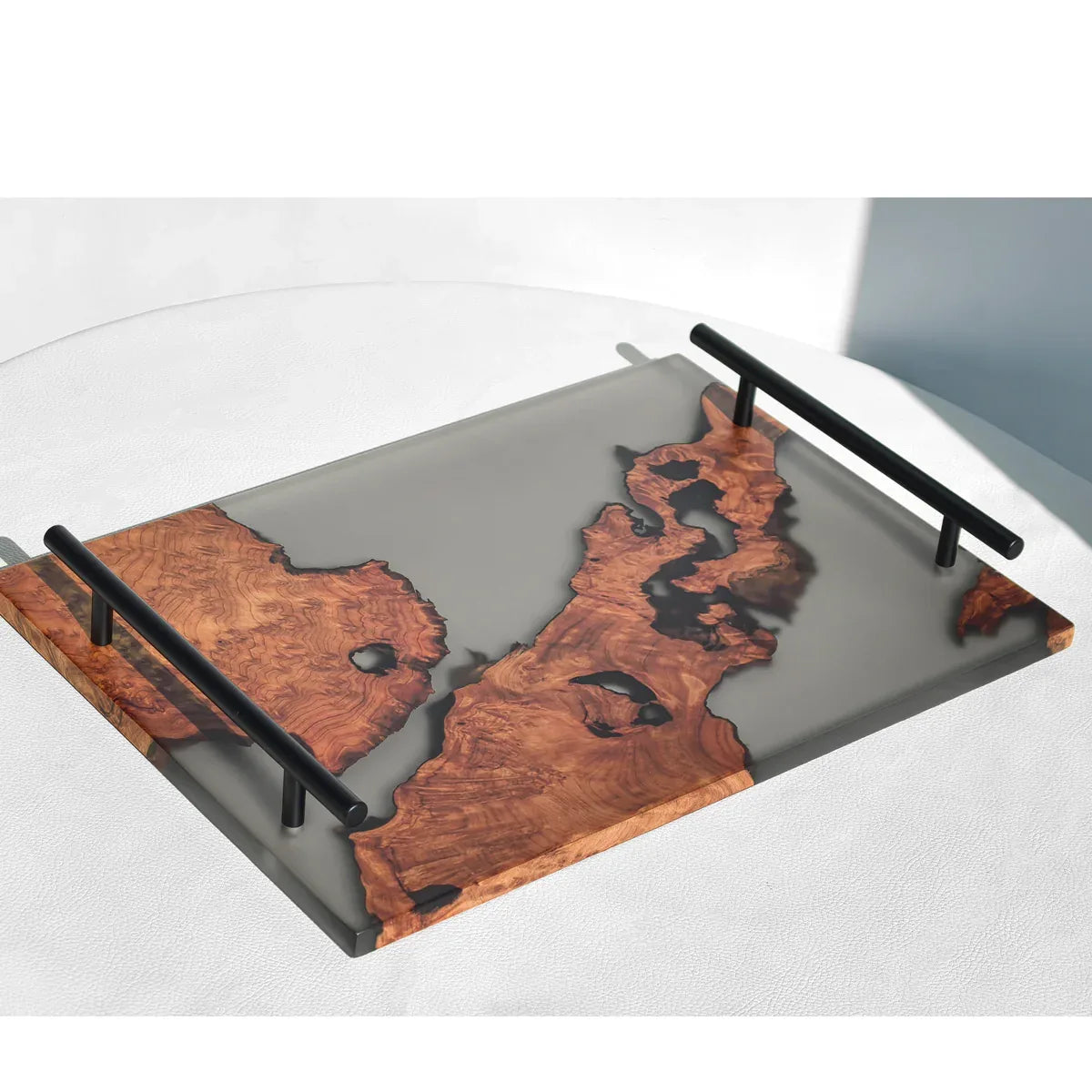 Boutique serving tray kitchen Cheese epoxy wood Board with handles best gift with gift box - MOOKA FURNITURE
