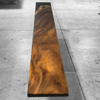 Unique stylish organic natural wood table 10ft dining table with bench for 10-12 people - MOOKA FURNITURE