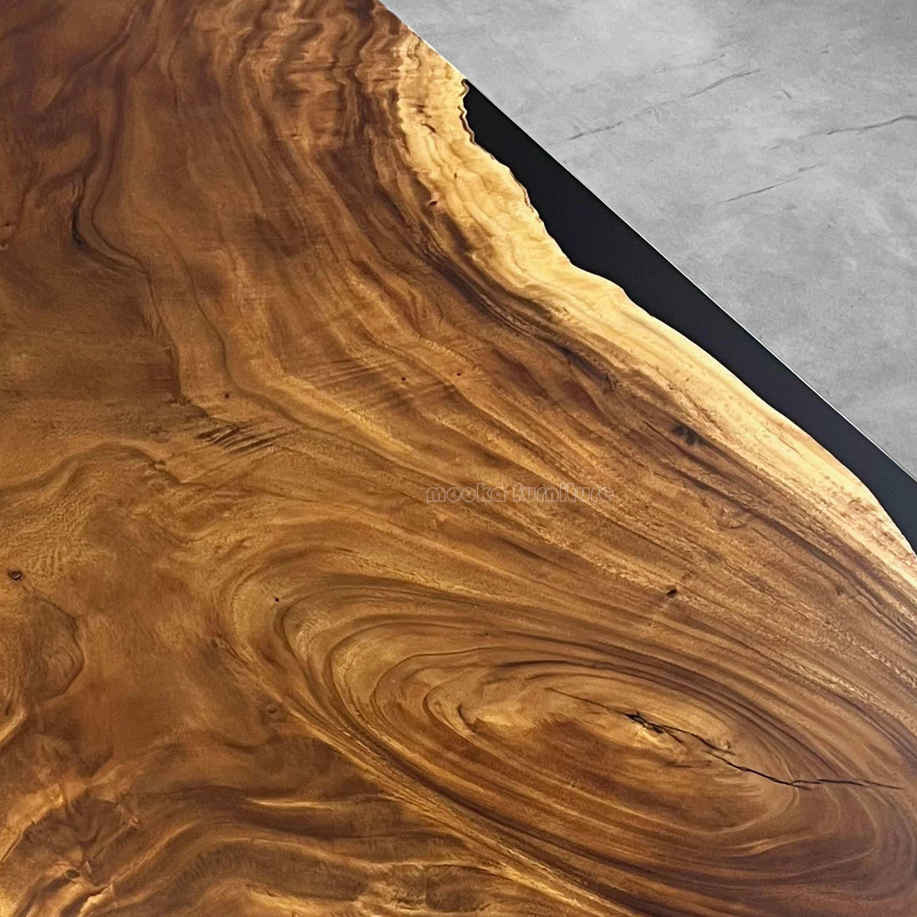 Craftsmanship single masterpiece solid wood dining table for 8 people - MOOKA FURNITURE