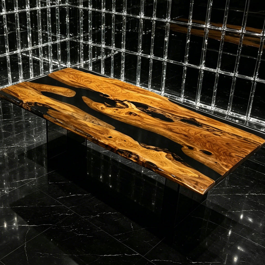 Luxury Italian olive wood river table heirloom table dining table for 8 seats