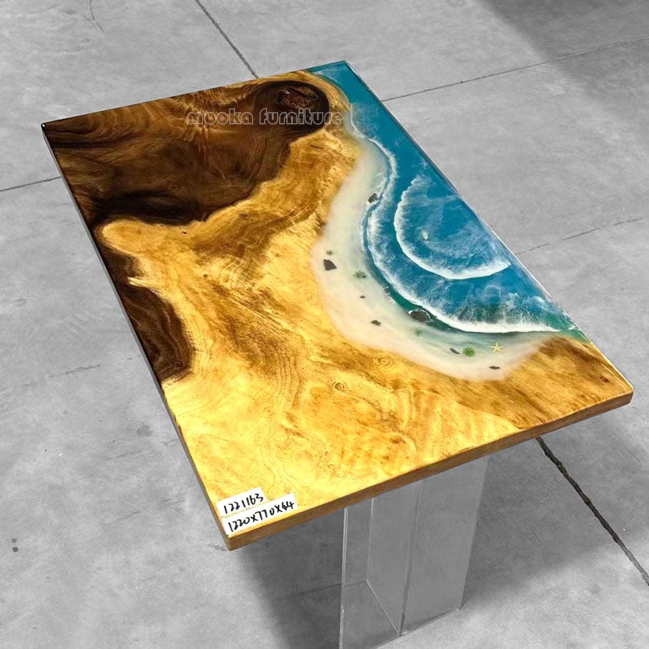 Resin Wood Dining Table - MOOKA FURNITURE