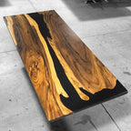 Handcrafted Luxury exotic wood epoxy river table for 8-10 people - MOOKA FURNITURE