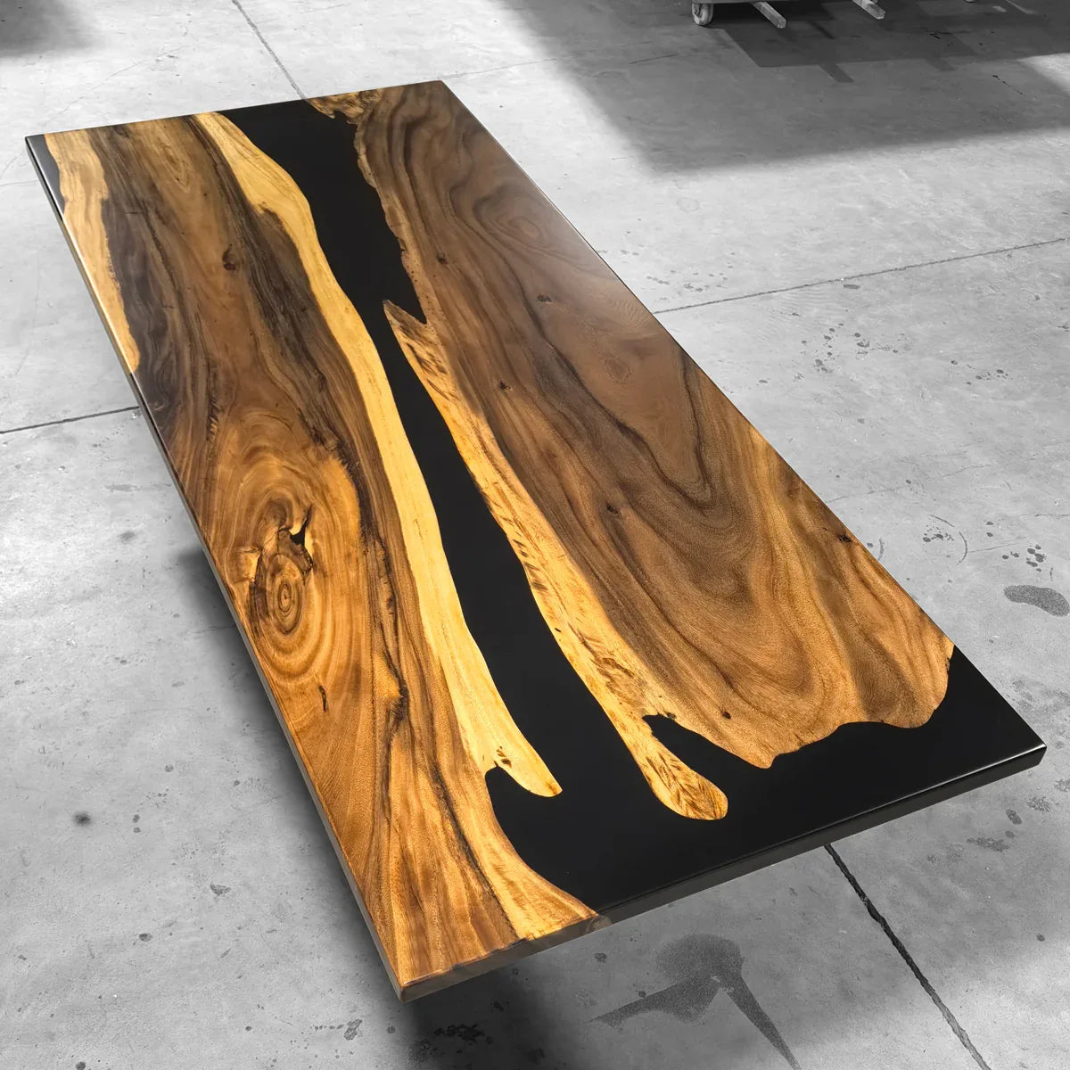Handcrafted Luxury exotic wood epoxy river table for 8-10 people - MOOKA FURNITURE