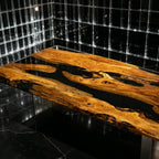 Luxury Italian olive wood river table heirloom table dining table for 8 seats
