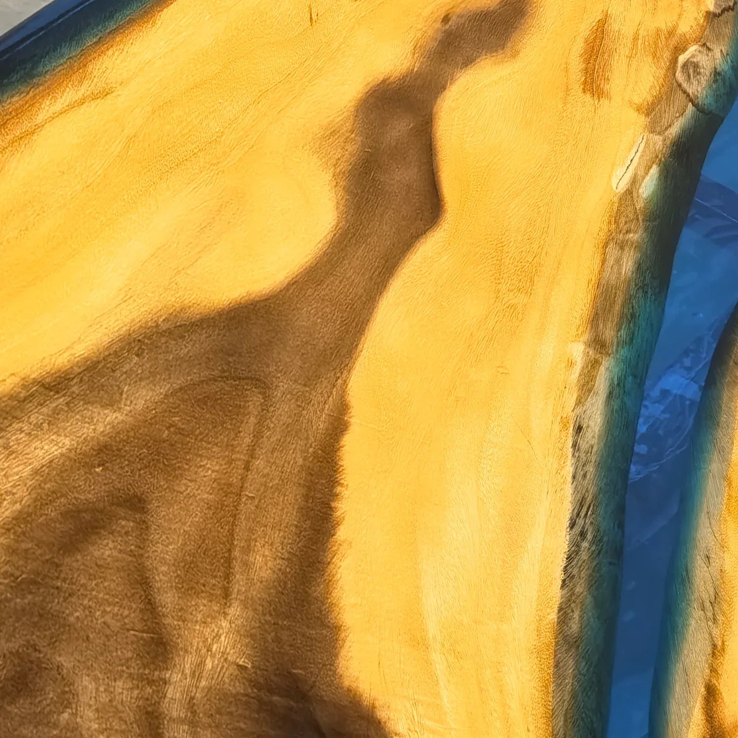 Light color blue resin river table large Luxury Oval dining table for 12 people - MOOKA FURNITURE