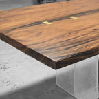 120 inch solid natural wood dining table with bench for 10-12 people