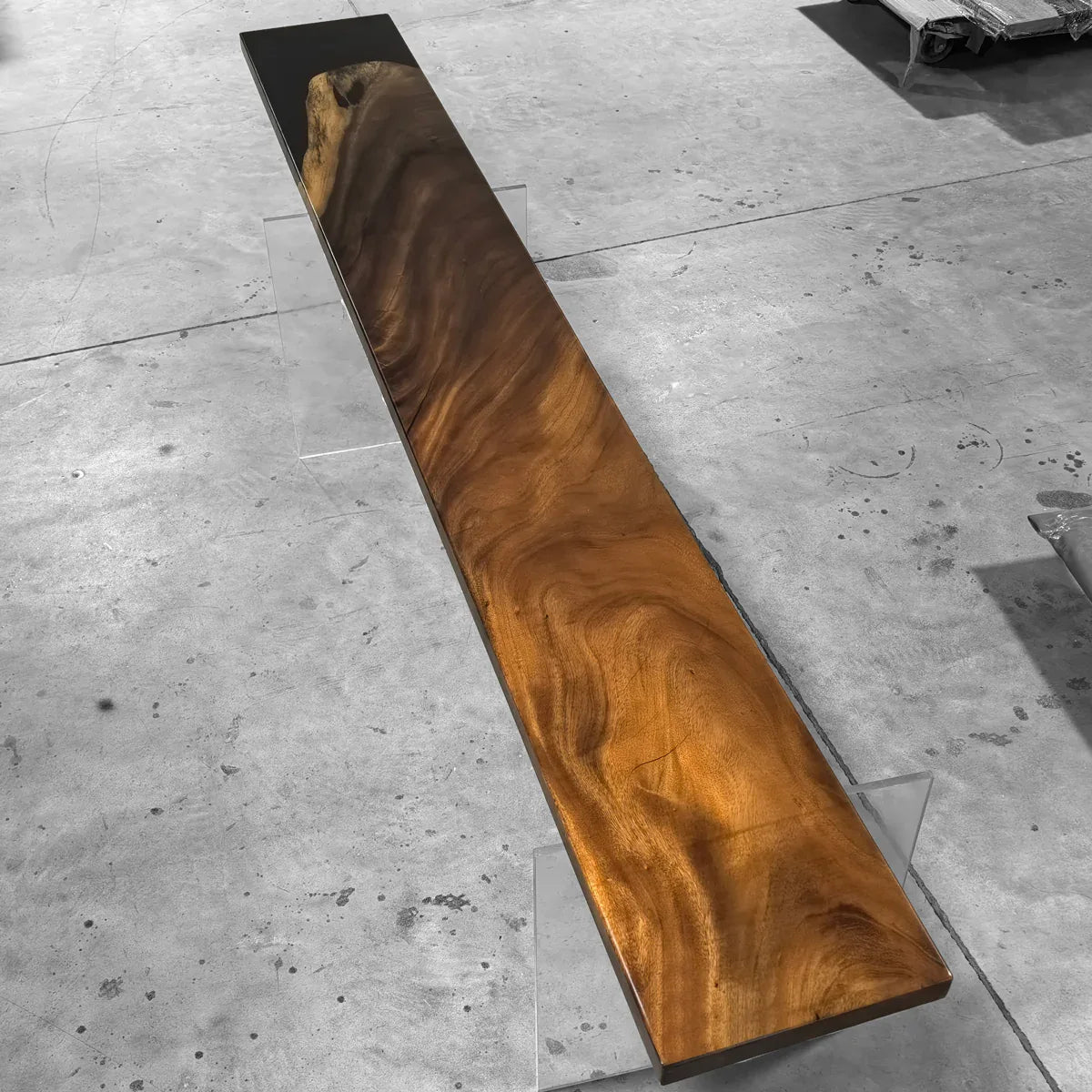 Unique stylish organic natural wood table 10ft dining table with bench for 10-12 people - MOOKA FURNITURE