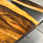 121 inch grey resin river exotic solid wood meeting room table for 10 people