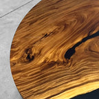 Unique styllish wood resin luxury round dining table for 8 seats - MOOKA FURNITURE
