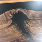 10ft Meeting table in black walnut solid wood slab conference table for 10 seats