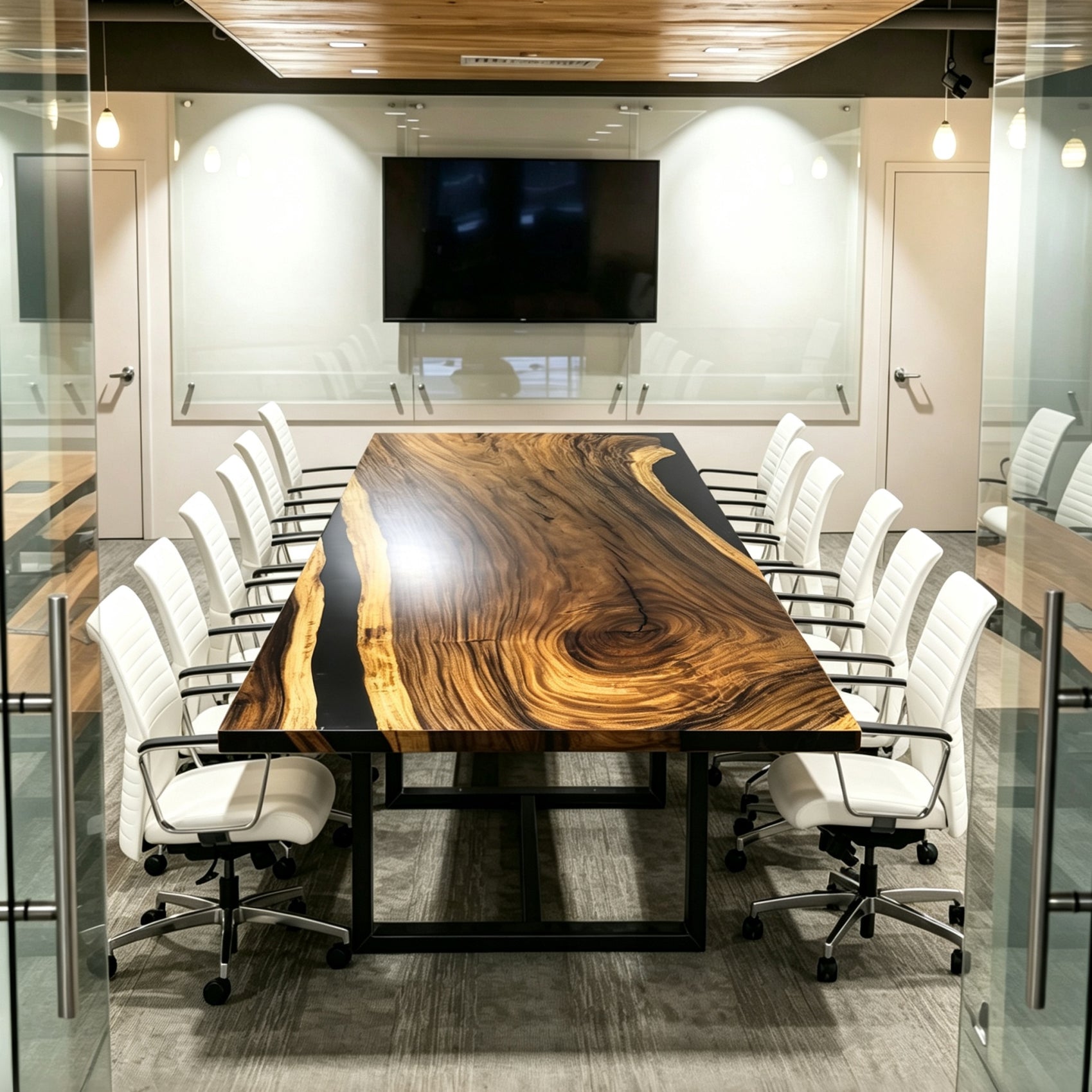 Large size conference table 12ft long 48" wide for 12-14 people boardroom  table