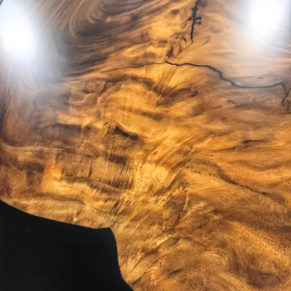Luxury large size live edge real solid wood dining table 14ft long for 16 people - MOOKA FURNITURE