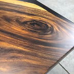 Unique natural wood black resin river dining table for for 8-10 people - MOOKA FURNITURE