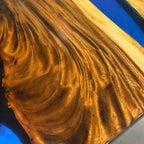 Luxury organice wood slab blue river table table 10-12 seaters - MOOKA FURNITURE