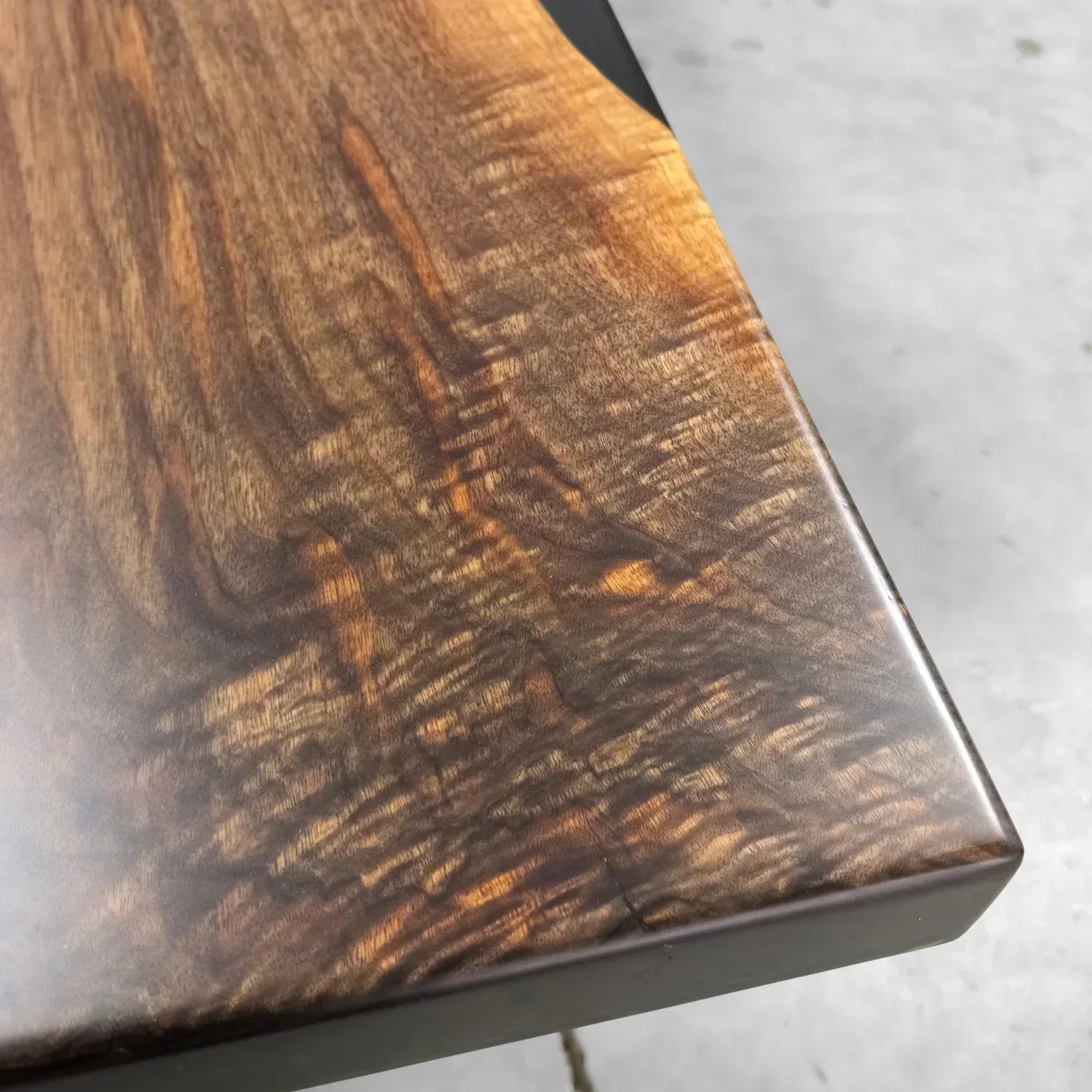 Large size live edge black walnut dining table for 12 people