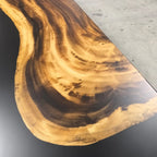 144 inch long large size for 14 person solid wood black epoxy river table 12 feet long communal dining table - MOOKA FURNITURE