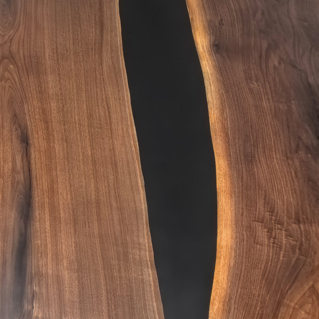 10ft Meeting table in black walnut solid wood slab conference table for 10 seats