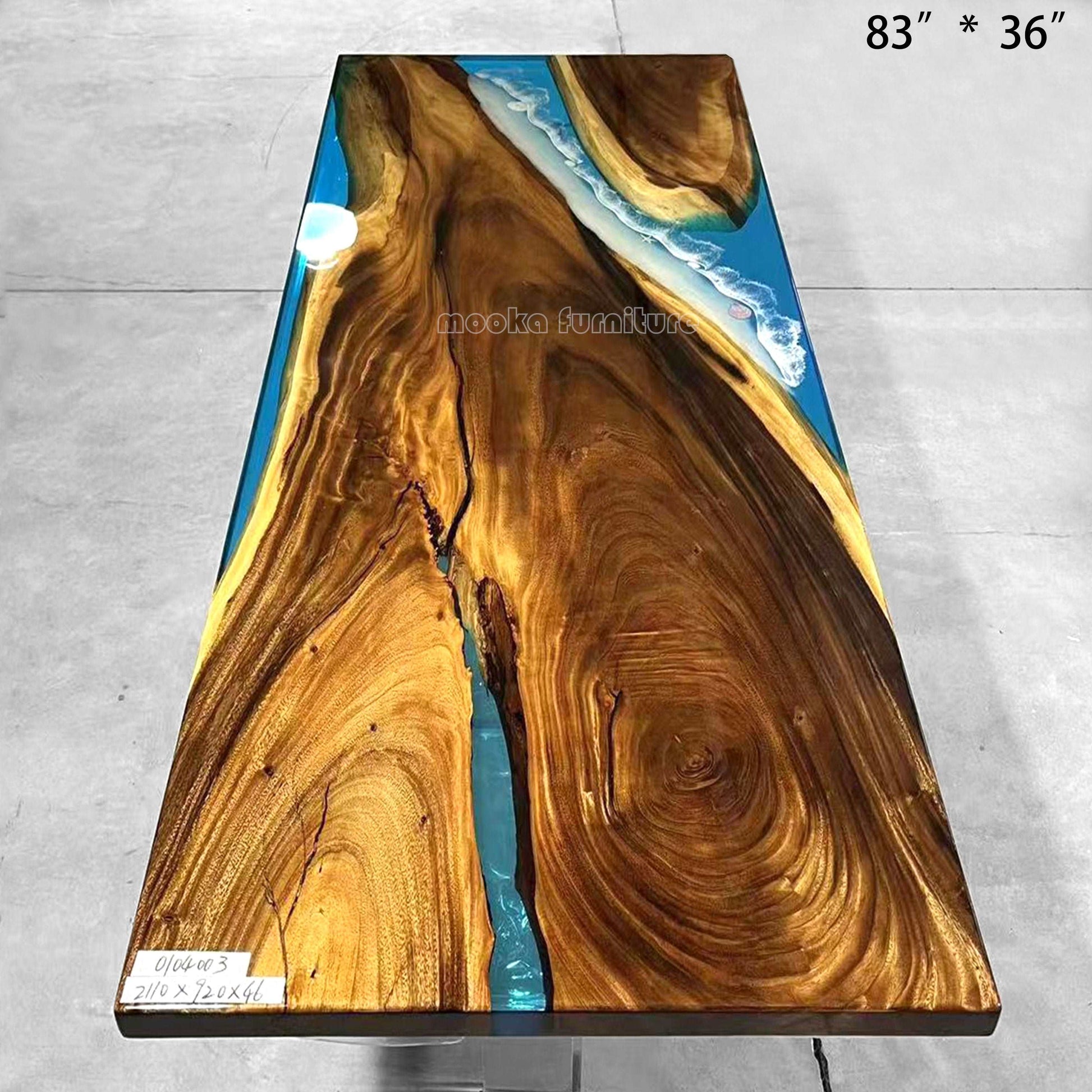 Resin Wood Dining Table - MOOKA FURNITURE