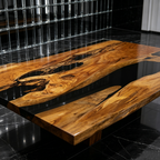 Luxury Italian olive wood river table heirloom table dining table for 8 seats