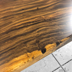 10ft organic live edge brown wood dining table for 10-12 people