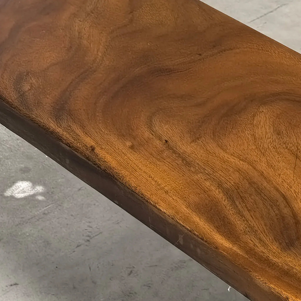 Unique stylish organic natural wood table 10ft dining table with bench for 10-12 people - MOOKA FURNITURE