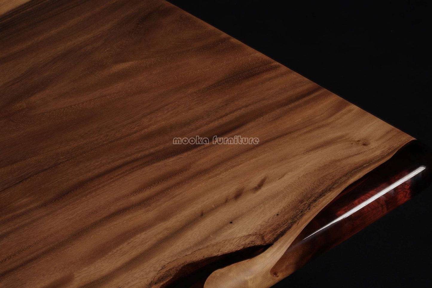 Resin Wood Dining Table - MOOKAFURNITURE