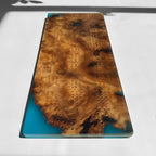 Unique Custom Handmade Luxury burl wood epoxy Cribbage Board