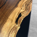 One-piece natural wood big size dining table for 8-10 people - MOOKA FURNITURE